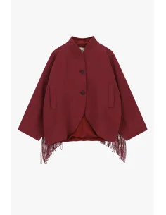 Veste courte matelassée à franges et boutons « Dixie »