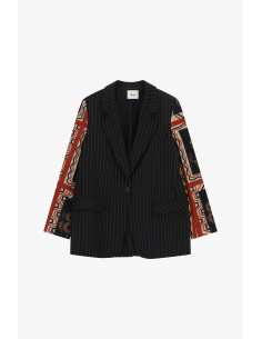 Blazer à rayures avec manches à motifs et poches « Dixie »