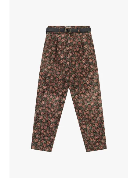 Pantaloni Chino-Fit Fantasia Floreale Con Cintura Dixie
