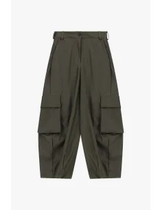 Pantalon effet cuir avec grandes poches cargo Dixie
