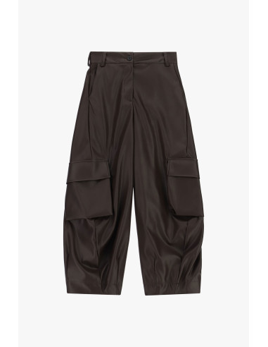 Pantalon effet cuir avec grandes poches cargo Dixie