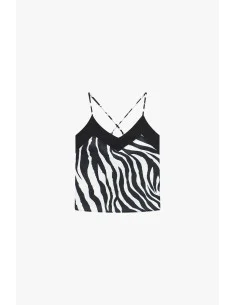 Top Con Spalline Sottili Incrociate E Stampa Zebrata Dixie 2