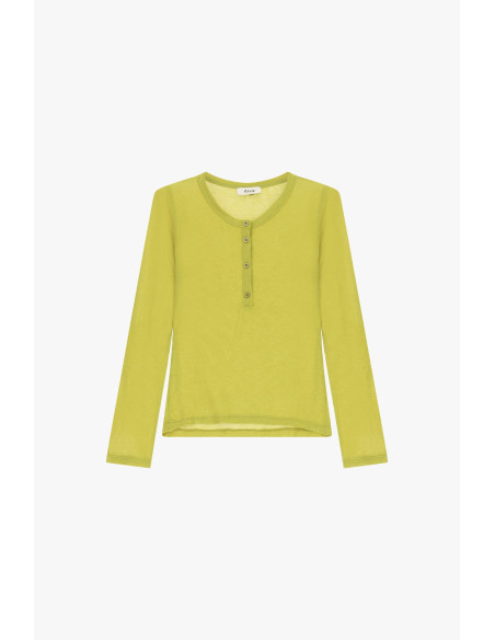 Dixie Long-Sleeved Round-Neck Button-Up Jumper
