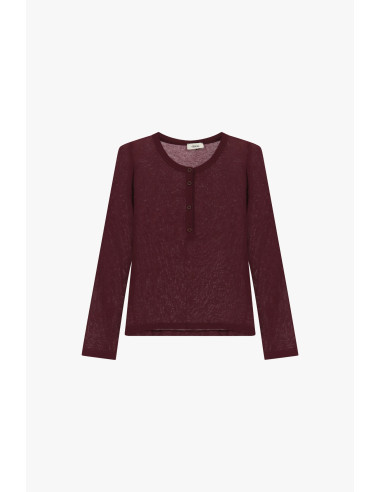 Dixie Long-Sleeved Round-Neck Button-Up Jumper
