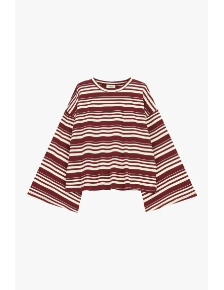 Dixie Striped T-shirt with Wide Sleeves