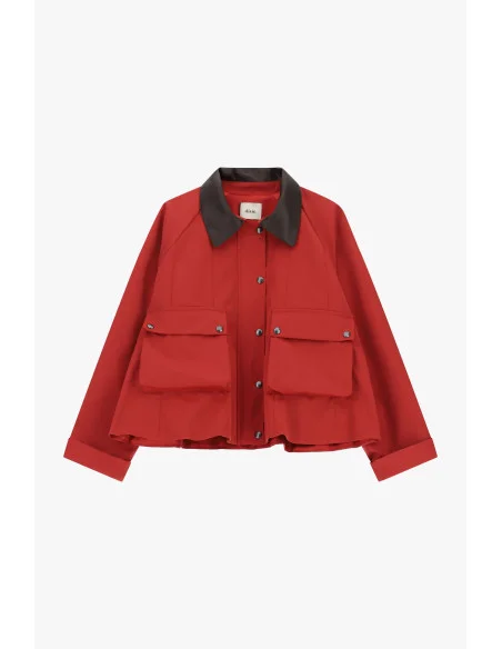 Dixie Cropped Shirt Jacket with Large Front Pockets