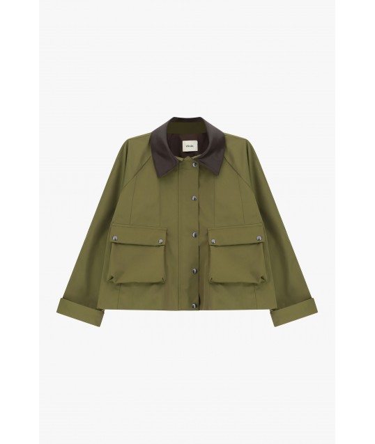 Dixie Cropped Shirt Jacket with Large Front Pockets