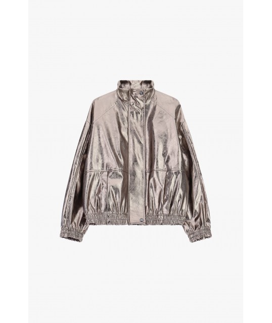 Bomber Con Finitura Metallizzata E Fondo Elasticizzato Dixie