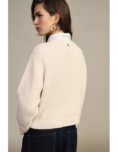 Maglione Girocollo Con Motivo Rombi Traforati Dixie