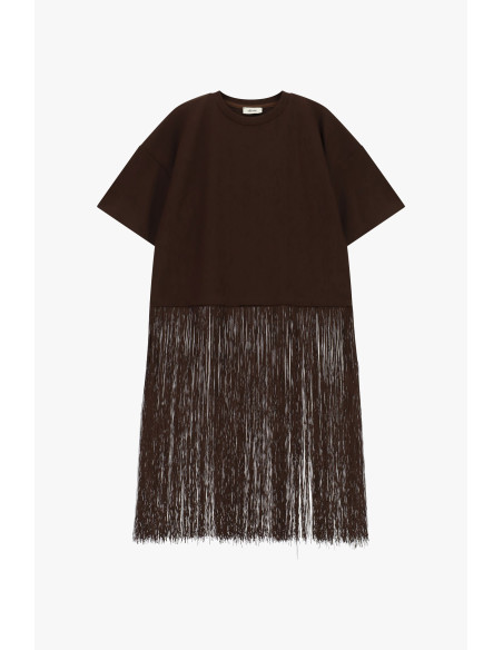T-Shirt A Maniche Corte Con Frange Lunghe Dixie