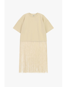 Dixie Short-Sleeved T-Shirt with Long Fringes - Vestiti Firmati Lif... 2