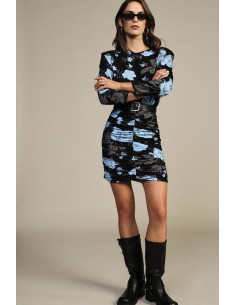 Dixie Short Floral Print Dress with Ruffles - Vestiti Firmati Life ...