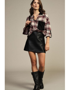 Gonna Corta Linea A Con Cuciture Visibili Dixie