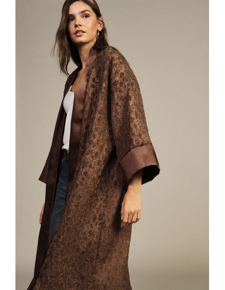 Manteau Duster en jacquard à manches larges Dixie - Vestiti Firmati...