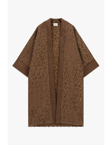 Cappotto Duster Jacquard Con Maniche Ampie Dixie