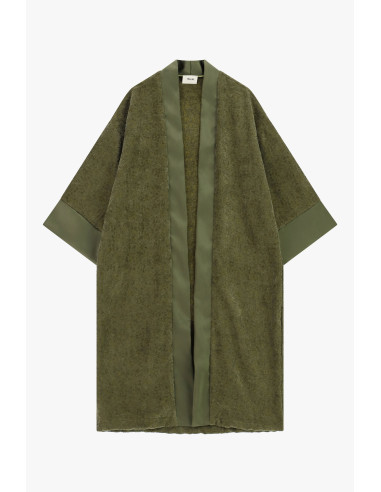 Duster Coat with Smooth Trim and Wide Sleeves Dixie