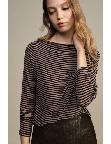 T-Shirt A Righe Con Maniche Lunghe Regular-Fit Dixie