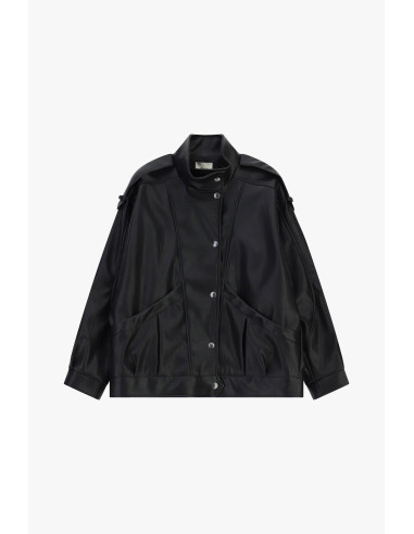 Dixie Biker-Style Jacket with Press Studs - Vestiti Firmati Life Sm...