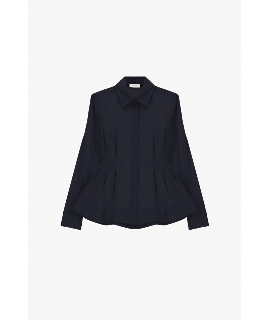 Camicia Con Pince Frontali E Taglio Svasato Dixie