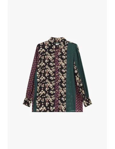 Camicia Fantasia Patchwork Con Motivo Floreale Dixie