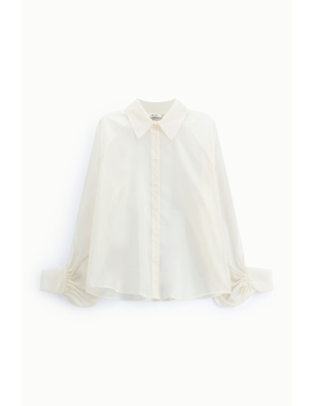 Dixie Loose-Fitting Shirt with Balloon Sleeves and Front Button-Up ...