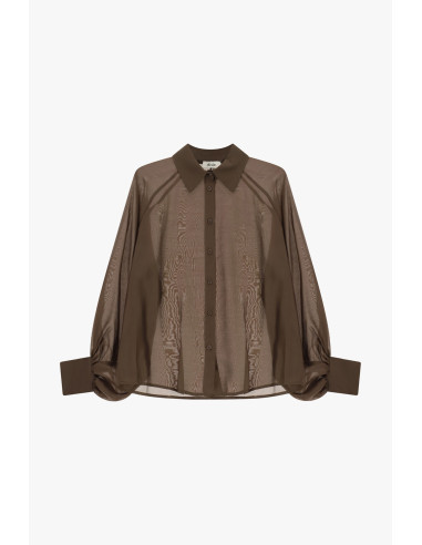 Dixie Loose-Fitting Shirt with Balloon Sleeves and Front Button-Up ...