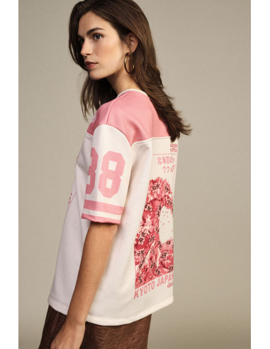 T-Shirt Maniche Corte Stampa Kyoto Grafica Dixie