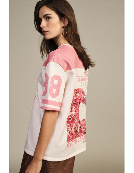 T-Shirt Maniche Corte Stampa Kyoto Grafica Dixie