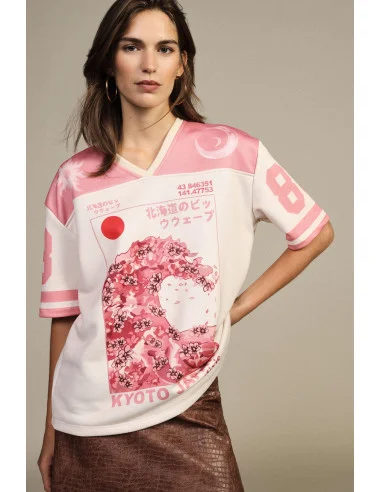 T-Shirt Maniche Corte Stampa Kyoto Grafica Dixie