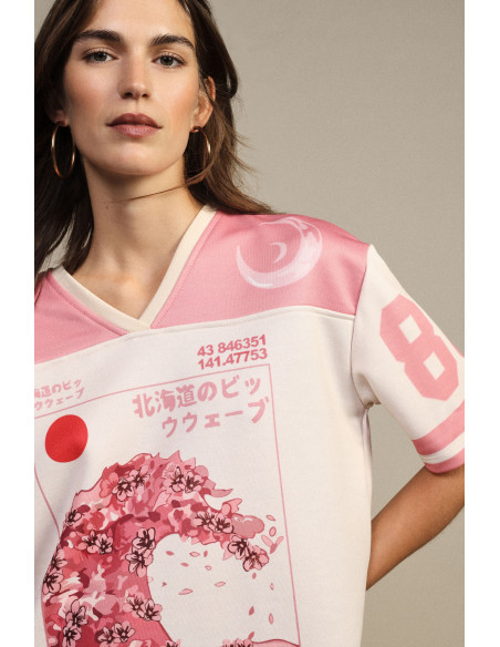 T-Shirt Maniche Corte Stampa Kyoto Grafica Dixie