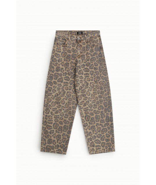 Eva Pantaloni Carrot Fantasia Animalier Vita Alta Dixie