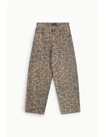 Eva Pantaloni Carrot Fantasia Animalier Vita Alta Dixie