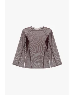 Transparent Long-Sleeved Top With Raised Seams Dixie