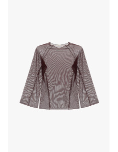 Pull à manches longues transparent avec coutures en relief Dixie - ...