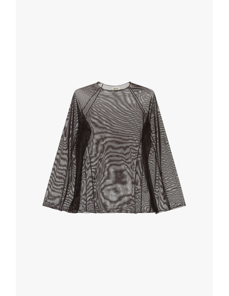 Maglia A Maniche Lunghe Trasparente Con Cuciture In Rilievo Dixie