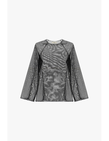 Pull à manches longues transparent avec coutures en relief Dixie - ...