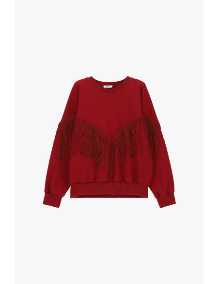 Sweat à col rond avec franges décoratives « V Dixie » - Vestiti Fir...