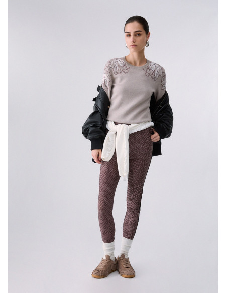 Pull jacquard à strass Liu Jo