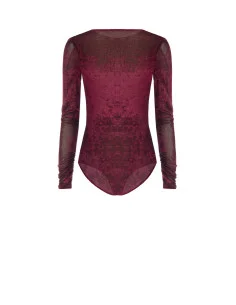 Rinascimento-style bodysuit with gathered velvet at the front 2