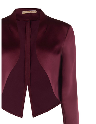 Satin Bolero Shawl with a Tuxedo-Style Back – Rinascimento