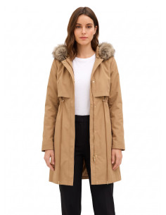 Rinascimento Long Parka with Drawstring and Removable Down Lining