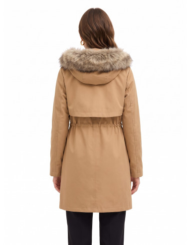 Rinascimento Long Parka with Drawstring and Removable Down Lining