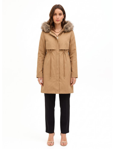 Parka longue avec cordon de serrage et doudoune amovible « Rinascimento »