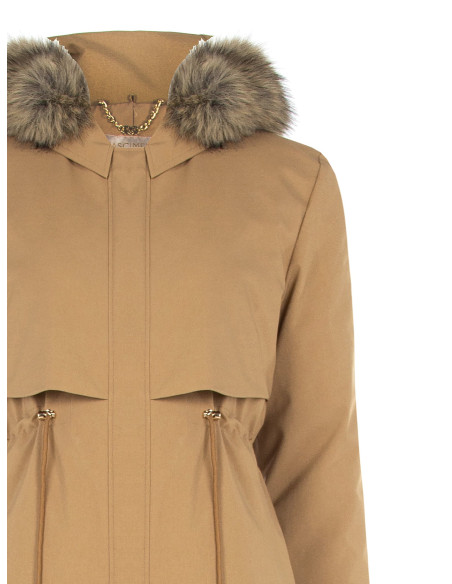 Parka longue avec cordon de serrage et doudoune amovible « Rinascimento »