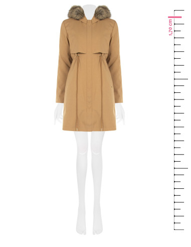 Rinascimento Long Parka with Drawstring and Removable Down Lining