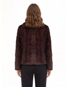 Veste en fausse fourrure à effet ondulé avec boutons escamotables « Rinascimento » 2