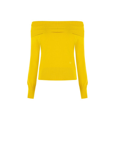 Maglione A Spalle Scoperte Con Logo Rr Ricamato Rinascimento