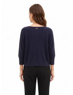 Pull ample en mélange de viscose, col bateau « Rinascimento » 2