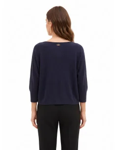 Pull ample en mélange de viscose, col bateau « Rinascimento » 2