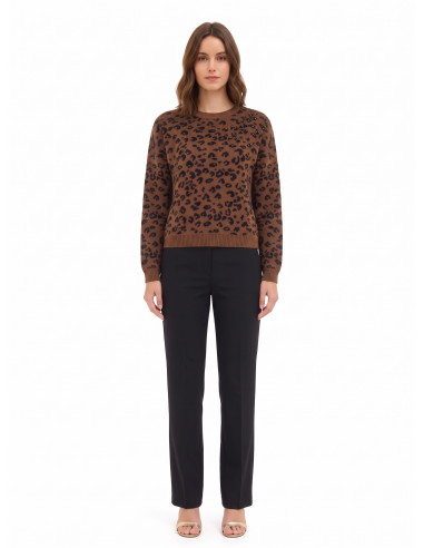 Spotted jumper in a viscose and wool blend with Rinascimento crystals